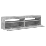 TV Cabinets 2 pcs with LED Lights Concrete Grey 75x35x40 cm 804400