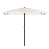 Garden Parasol with Steel Pole White 300x200x250 cm 4005096