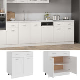 Drawer Bottom Cabinet Lyon White 80x46x81.5 cm Engineered Wood 801236