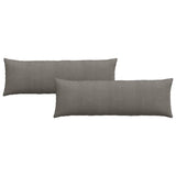 Sofa Pillows 2 pcs Light Grey 120 x 40 cm Corduroy Fabric 42013817