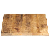 Table Top 80x60x2.5 cm Live Edge Solid Wood Rough Mango 370356