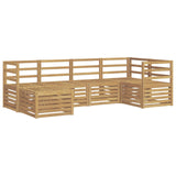 Outdoor Sofa Set 6 pcs White Polyester 3392094