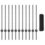 Welded Wire Fence 25 x 0.8 m PVC-Coated Steel Grey Mesh 3336853