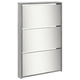 Shoe Cabinet with Mirror 5-Layer Grey Sonoma 63x17x169.5 cm 3228284