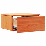 ZNTS Wall-mounted Bedside Table Wax brown 37 x 35 x 18.5 cm 873485