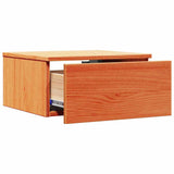 ZNTS Wall-mounted Bedside Table Wax brown 37 x 35 x 18.5 cm 873485