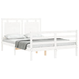 Bed Frame without Mattress White Small Double Solid Wood 3194022