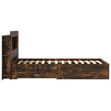 Bed Frame with Storage Smoked Oak 80 x 200 cm Engineered Wood 3433811
