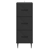 Drawer Cabinet Black 33 x 34.5 x 89.5 cm Engineered Wood 894846