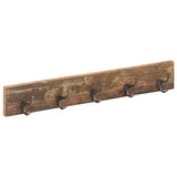 321950 Hall Hanger with 5 Hooks 100x2,5x15 cm Solid Reclaimed Wood