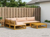 Sofa Set 5 pcs Natural Solid Acacia Wood 3417302