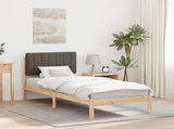 Bed Frame with Upholstered Headboard Taupe 80 x 200 cm 878082