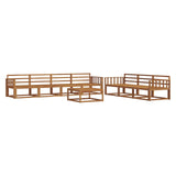 Outdoor Sofa Set 8 pcs Natural Solid Acacia Wood 3367292