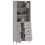 Highboard Grey Sonoma 69,5x34x180 cm Engineered Wood 3190043