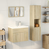 4 Piece Bathroom Furniture Set Sonoma Oak Engineered Wood 3325005