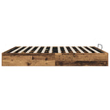 Ottoman Bed Frame Old Wood 160 x 200 cm Engineered Wood 3409219