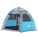 Camping Tent Cabin 4-Person Blue Quick Release 4005333