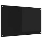 Kitchen Backsplash Black 100 x 60 cm Tempered Glass 42018043