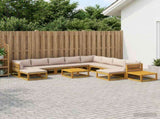 Sofa Set 12 pcs Natural Solid Acacia Wood 3417233