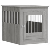 Dog Crate Furniture Grey Sonoma 64.5x80x71 cm Engineered Wood 838335