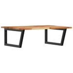 Basin Shelf Wall Mounted Steel and Solid Wood Acacia 3302923