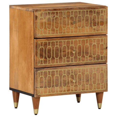 ZNTS Bedside Cabinet 50x33x62 cm Solid Wood Mango 358293