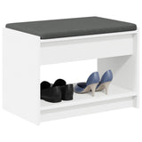 Hall Bench White 63 x 38 x 45 cm Engineered Wood and Fabric 891568