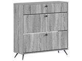 Shoe Cabinet BREDA 78 x 24 x 103 cm Engineered Wood Grey Sonoma 897541