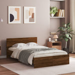 Bed Frame without Mattress Brown Oak 120x190 cm Small Double 3207517