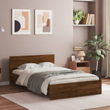 Bed Frame without Mattress Brown Oak 120x190 cm Small Double 3207517