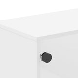 TV Cabinet with Glass Doors White 102x37x50 cm 836532