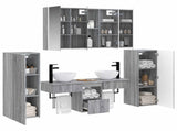 Bathroom Furniture Set 6 pcs Grey Sonoma 3407124