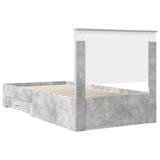 Bed Frame Concrete Grey 100 x 200 cm Engineered Wood 3411344