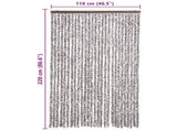 Insect Curtain Brown and Beige 118x220 cm Chenille 315131