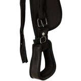 Western Saddle. Headstall&Breast Collar Real Leather 13" Black 91356