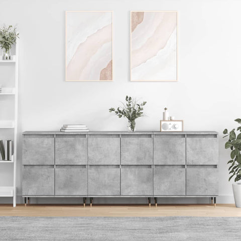 Sideboards 3 pcs Concrete Grey Engineered Wood 3190193