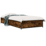 Bed Frame Smoked Oak 80 x 200 cm Engineered Wood 8009138
