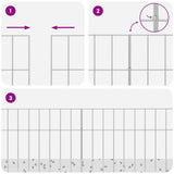 Garden Fence Panel 48 pcs Galvanised Steel Silver 42042939