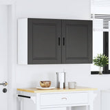 Kitchen Wall Cabinets 2 pcs Porto Black Engineered Wood 854040