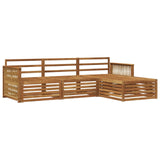 Outdoor Sofa Set Natural 249 x 162.5 x 73 cm Solid Acacia Wood 3383207
