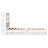 Bookcase Bed without Mattress White 120x200 cm Solid Wood 3323918