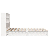 Bookcase Bed without Mattress White 120x190 cm Small Double Solid Wood 3323942
