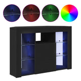Corner LED TV Cabinet Black 100x40x68cm Engineered Wood 889786
