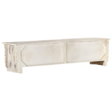 TV Cabinet White 140x30x35 cm Solid Mango Wood 286388