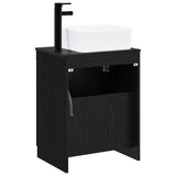Bathroom Furniture Set Black Oak Engineered Wood 3404233