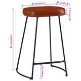 Bar Stools 2 pcs Dark Brown 41x29x62 cm 358925