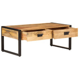 Coffee Table 100x54x40 cm Solid Wood Mango and Iron 356246