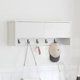 Wall-Mounted Coat Rack White 80 x 20 x 30 cm Engineered wood 874339