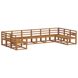 Outdoor Sofa Set 10 pcs Natural Solid Acacia Wood 3367042