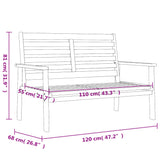 ZNTS 3 Piece Garden Lounge Set Solid Wood Acacia 3211797